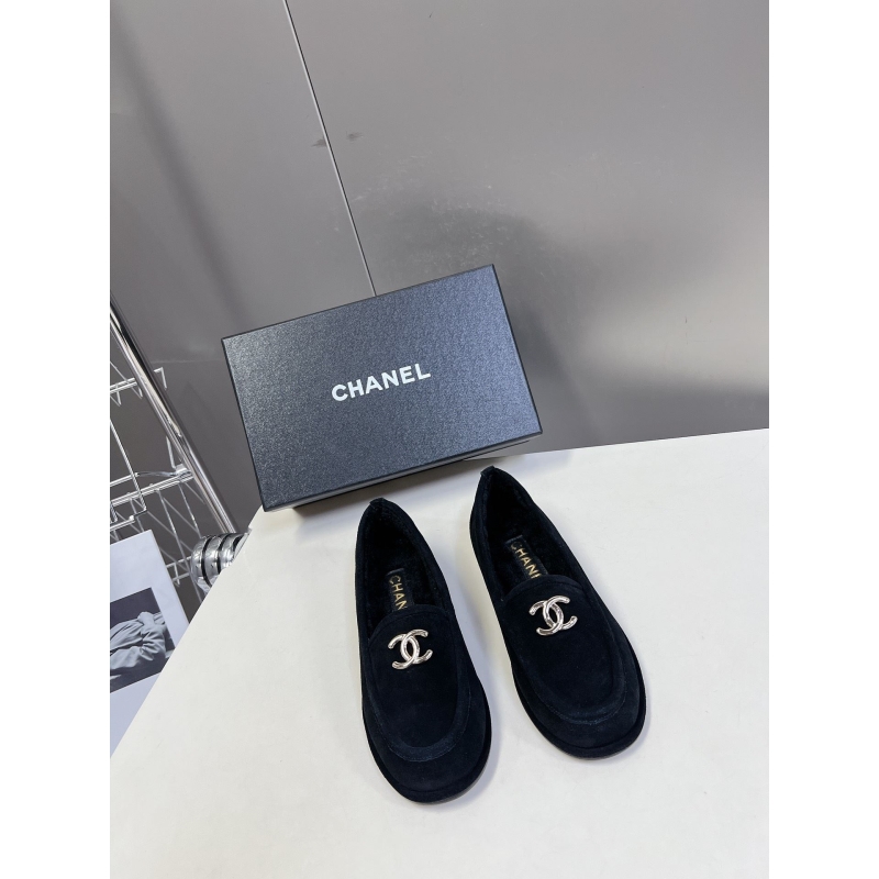 Ch*el leather shoes